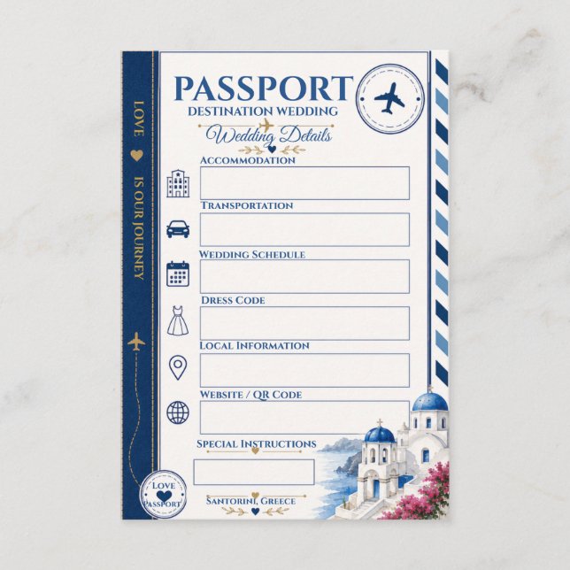 Carte d'accompagnement de mariage au passeport (Devant)