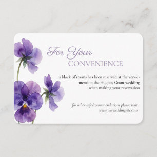 Carte d'accompagnement de mariage avec étude de si