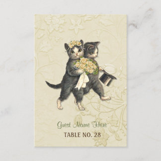 Carte d'accompagnement de mariage Chats Élégants I