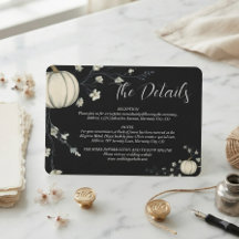 Carte d'accompagnement de mariage citrouille d'aut