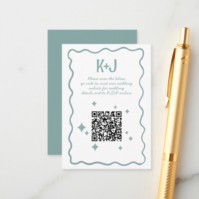 Carte d'accompagnement de mariage de style griboui (Devant/Arrière en situation)