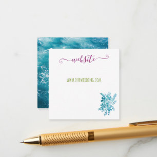 Carte d'accompagnement de mariage florale bleue oc