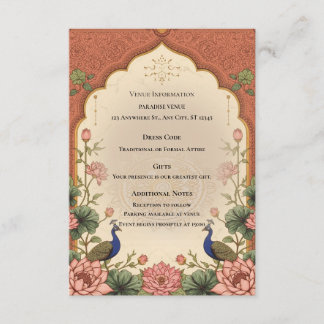 Carte d'accompagnement de mariage indien inspirée