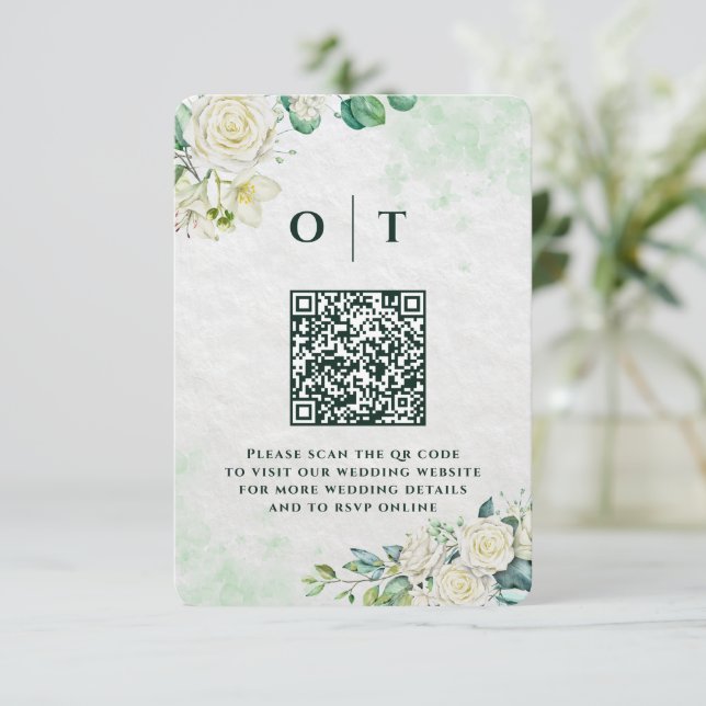 Carte d'accompagnement de mariage moderne organiqu (Debout devant)