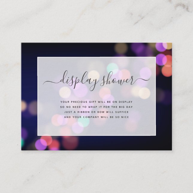 Carte d'accompagnement de mariage Purple Bokeh (Devant)