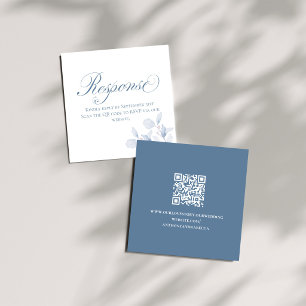 Carte d'accompagnement de mariage QR à motif flora