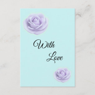 Carte d'accompagnement de mariage rose lavande et 