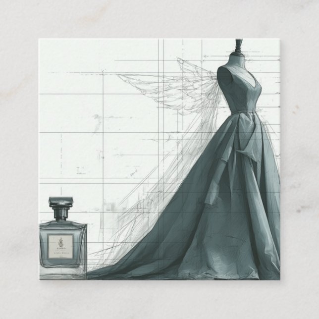 Carte d'accompagnement de mode élégante – Robe & P (Devant)