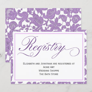 Carte d'accompagnement de registre de mariage Lava