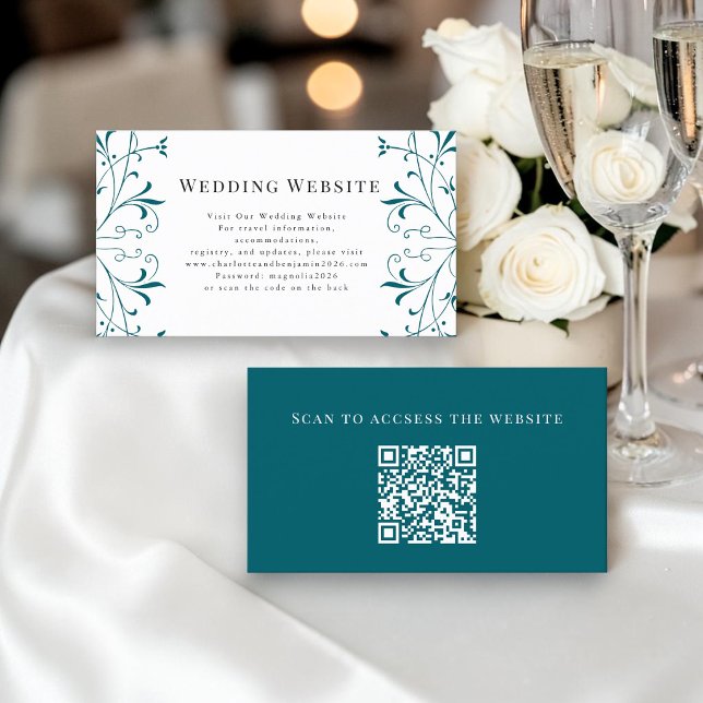 Carte d'accompagnement de site web de mariage à fl (Créateur téléchargé)