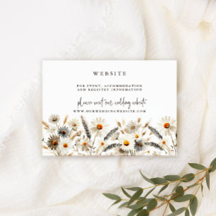 Carte d'accompagnement de site web de mariage de p