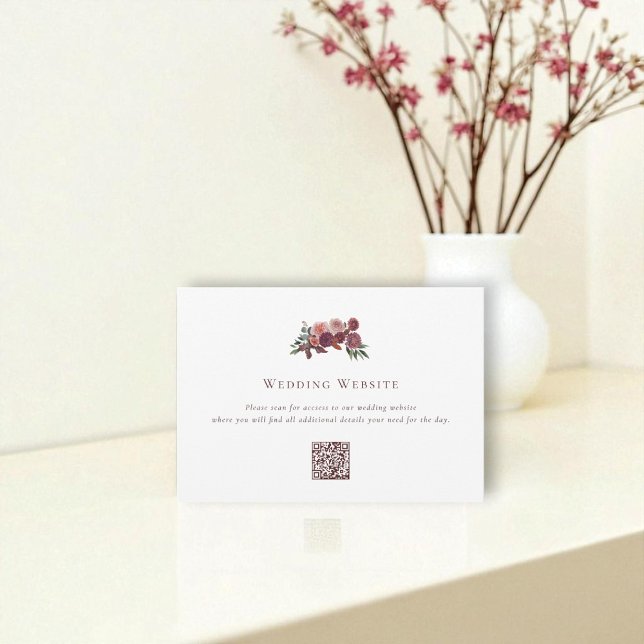 Carte d'accompagnement de site web de mariage flor (Créateur téléchargé)