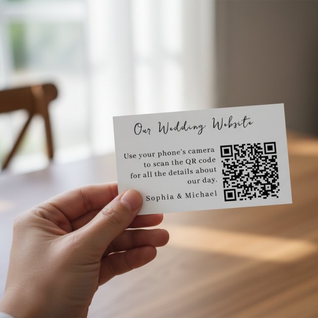 Carte d'accompagnement de site web de mariage QR m (Créateur téléchargé)