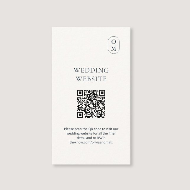 Carte d'accompagnement de site web de mariage QR T (Créateur téléchargé)