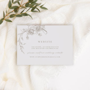 Carte d'accompagnement de site web de mariage sépi