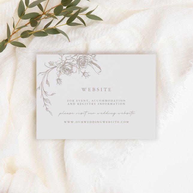 Carte d'accompagnement de site web de mariage sépi (Créateur téléchargé)