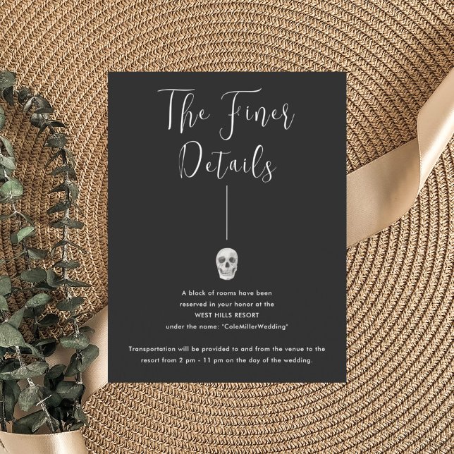 Carte D'accompagnement Décès Nous Mariages de partie Détails (Créateur téléchargé)