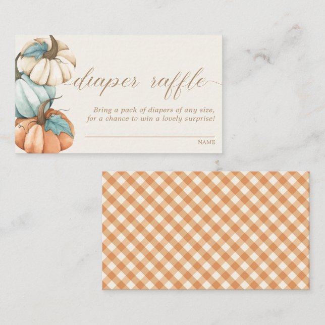 Carte D'accompagnement Déchets - Baby shower Automne Rustique Rustique | (Devant / Derrière)