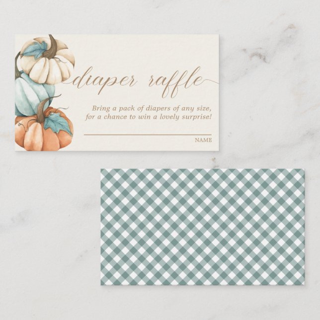 Carte D'accompagnement Déchets - Baby shower Automne Rustique Rustique |  (Devant / Derrière)