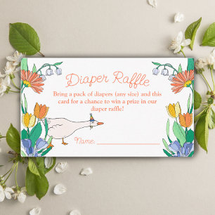 Carte D'accompagnement Déchets de Baby shower d'oie soyeux