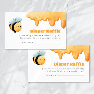 Carte D'accompagnement Déchets Raffle mignon Miel Baby shower d'abeille