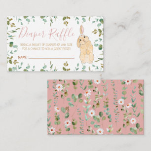 Carte D'accompagnement Déchets Raffle mignon Petit Lapin Baby shower