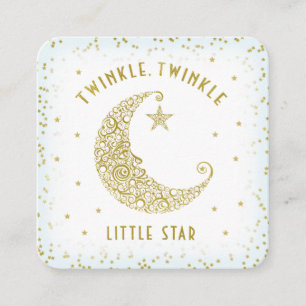 Carte D'accompagnement Déchets Raffle Twinkle Little Star Baby shower ble