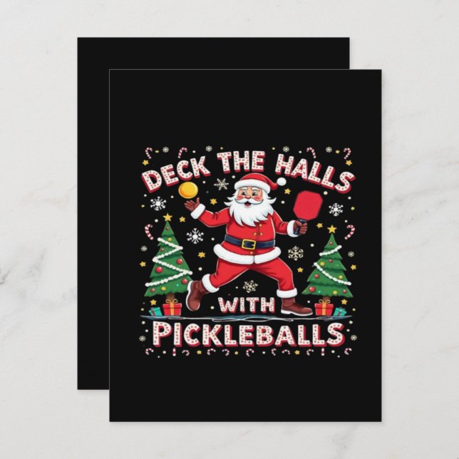Carte D'accompagnement Découvrir Les Halls Avec Des Pickleballs (Devant / Derrière)