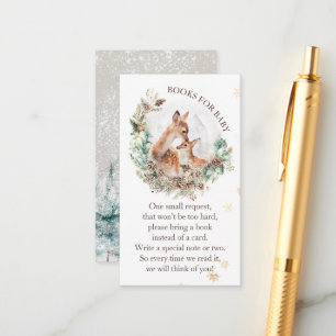 Carte D'accompagnement Deer Winter Woodland Froid à l'extérieur du Baby s