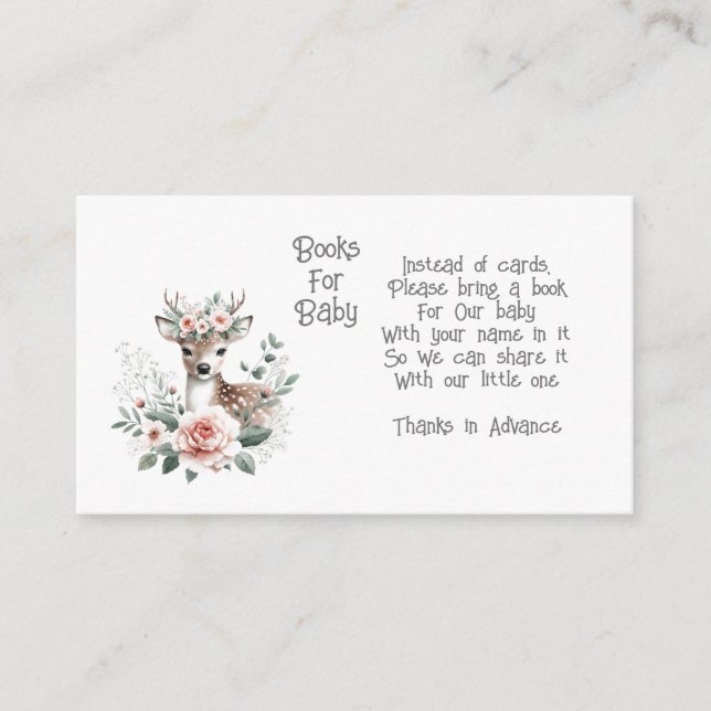 Carte D'accompagnement Deer Woodland Animal Books for Baby Enclôture Card (Devant)