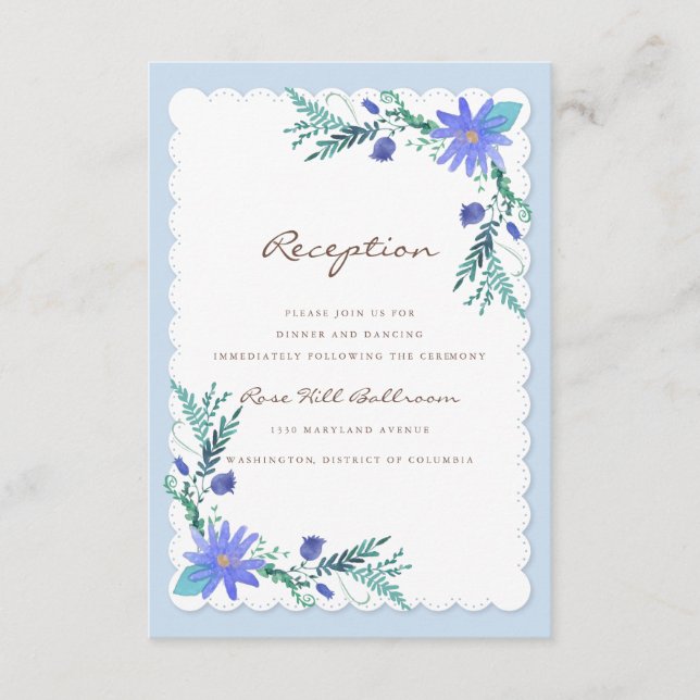 Carte D'accompagnement Deers in Love Woodland Hiver Mariage Réception (Devant)