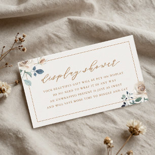 Carte D'accompagnement Défilé de mariage floral automnal rustique