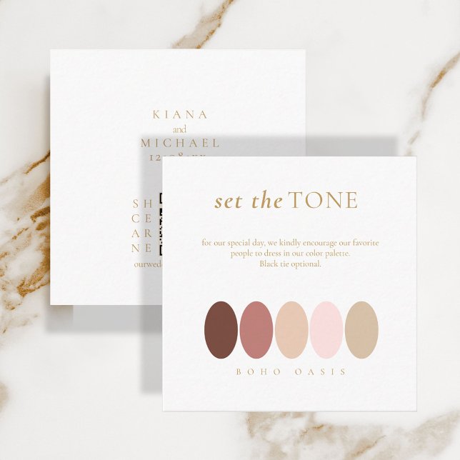 Carte D'accompagnement Définir la palette de couleurs de l'oasis de saumo (Créateur téléchargé)