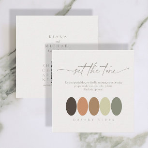 Carte D'accompagnement Définir la palette de couleurs Tone Desert Vibes I