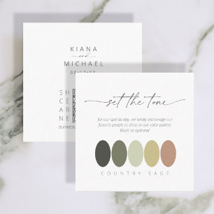 Carte D'accompagnement Définissez la palette de couleurs de la couleur de