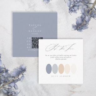 Carte D'accompagnement Définissez la palette de couleurs de l'amande bleu