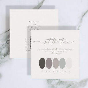 Carte D'accompagnement Définissez la palette de couleurs tonale neutre et