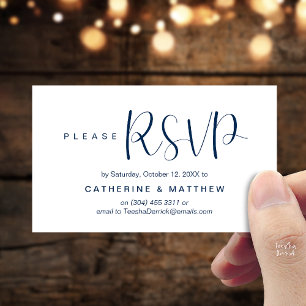 Carte D'accompagnement Délais de rappel élégants "RSVP de mariage"