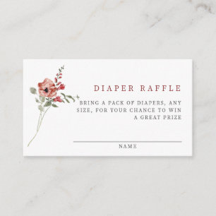 Carte D'accompagnement Délicat Chute Baby shower Floral Déchets Raffle