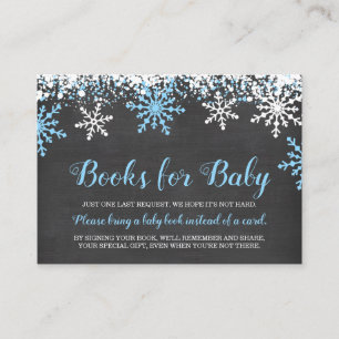 Carte D'accompagnement Demande blanche bleue de livre de baby shower de