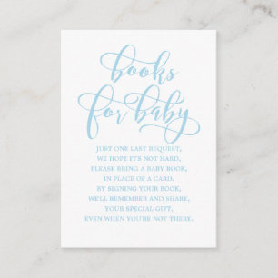 Carte D'accompagnement Demande bleue simple de livre de clôture de baby