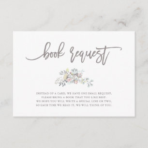Carte D'accompagnement Demande botanique florale de livre de la guirlande