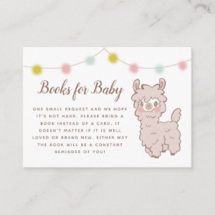 Carte D'accompagnement Demande de Baby shower à thème Cute Llama