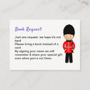 Carte D'accompagnement Demande de Baby shower à thème London Union Jack