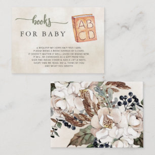 Carte D'accompagnement Demande de Baby shower Boho Neutre selon le sexe