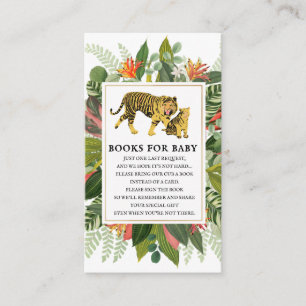 Carte D'accompagnement Demande de Baby shower Botanique de Tigre Mama Enc