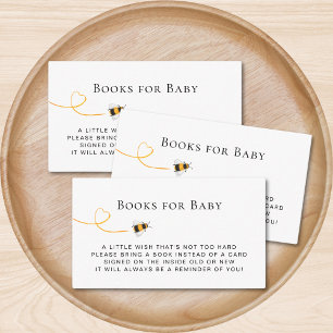Carte D'accompagnement Demande de Baby shower d'abeilles