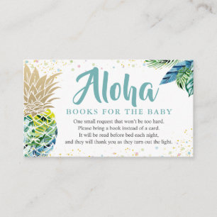 Carte D'accompagnement Demande de Baby shower d'ananas tropicale Aloha