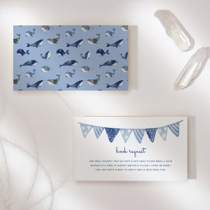Carte D'accompagnement Demande de Baby shower de Blue Whale