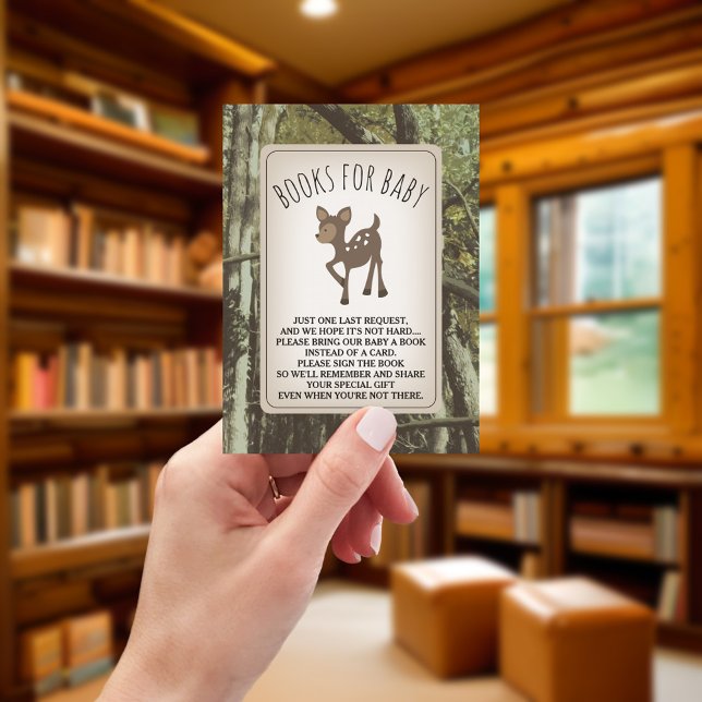 Carte D'accompagnement Demande de Baby shower de Camouflage de cerfs (Créateur téléchargé)